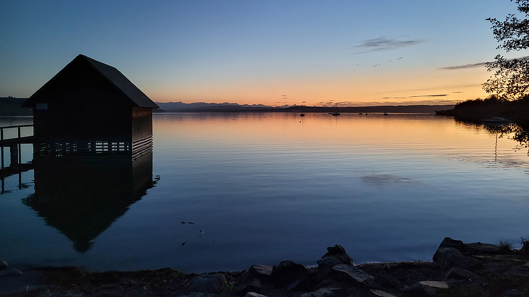 Evening atmosphere at lake Ammersee.  Image: Carolin Lerch / TUM 
