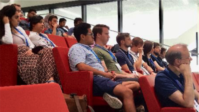 The summer school participants in the BrainLab auditorium