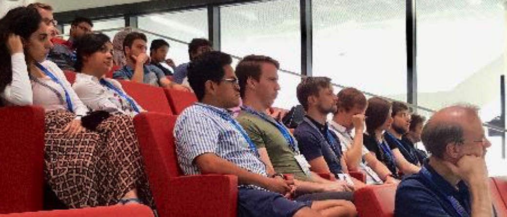 The summer school participants in the BrainLab auditorium