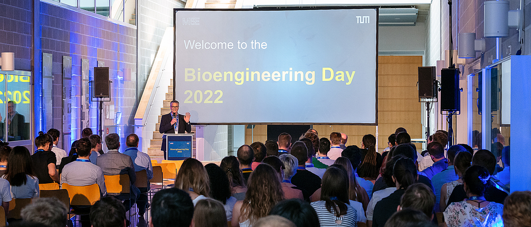 Begrüßung zum Bioengineering Day 2022.  Bild: Astrid Eckert / TUM