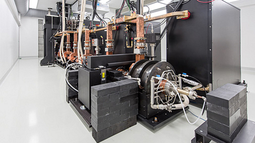 General view of the Munich Compact Light Source (MuCLS) located at the central building of the Munich Institute of Biomedical Engineering in Garching.  Image: Andreas Heddergott / TUM